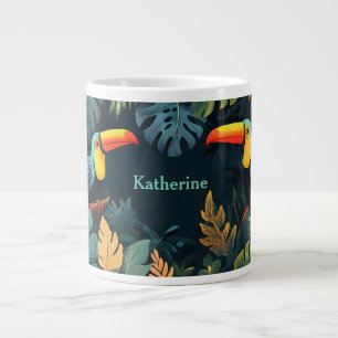 Toucan Paradise: Customizable Design Large Coffee Mug
