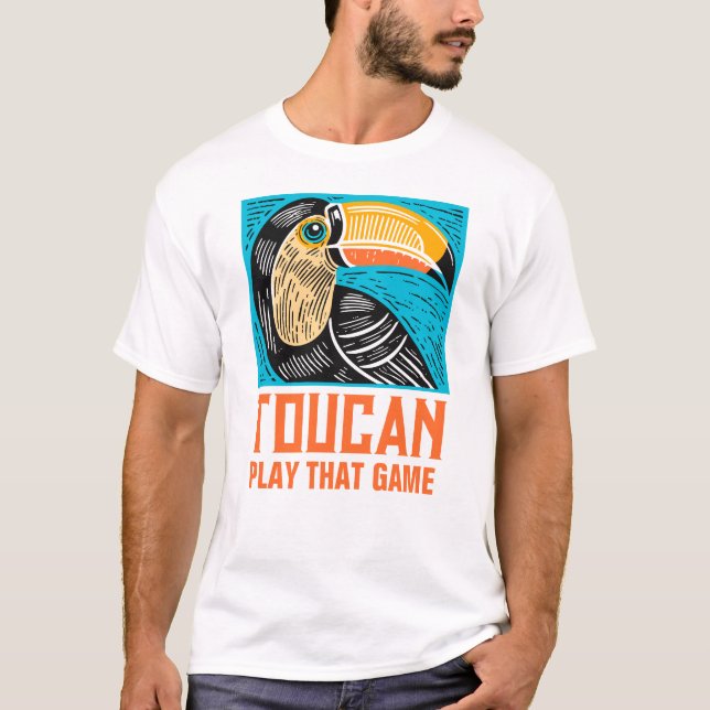 Toucan Play that Game Beach Party Mexico T-Shirt (Front)