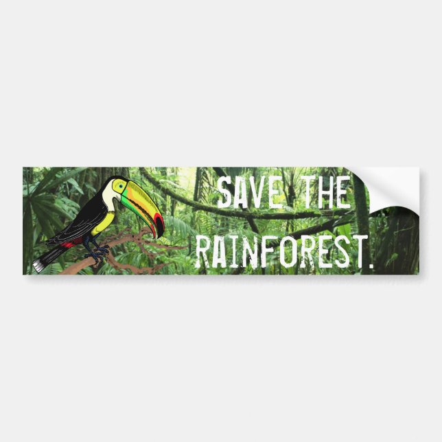 Toucan Save the Rainforest Bumper Sticker (Front)
