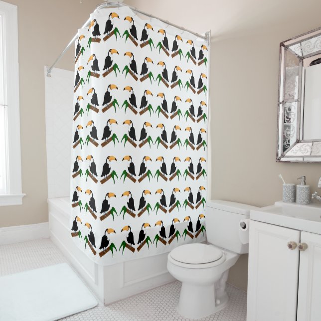 Toucan Shower Curtain (In Situ)