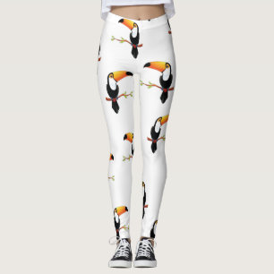 Toucan Swainson Black Color Leggings