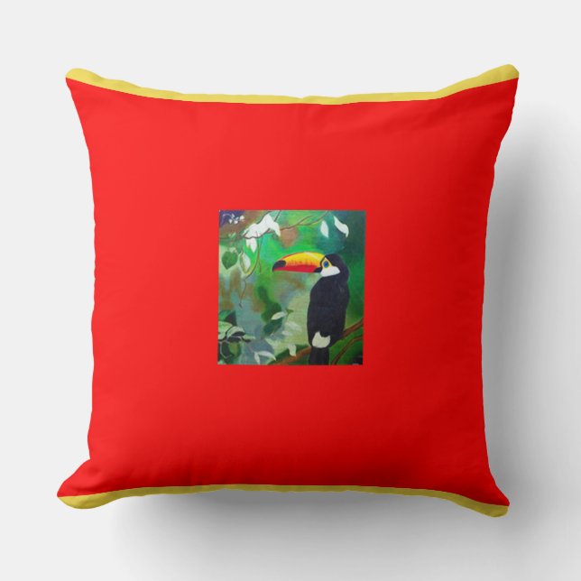 Toucan Throw Pillow (Front)