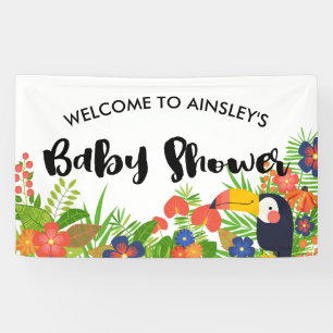 Toucan Tropical Baby Shower Banner