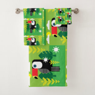 Toucan Tropical Bird Bath Towel Set