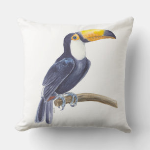 Toucan, tropical bird cushion