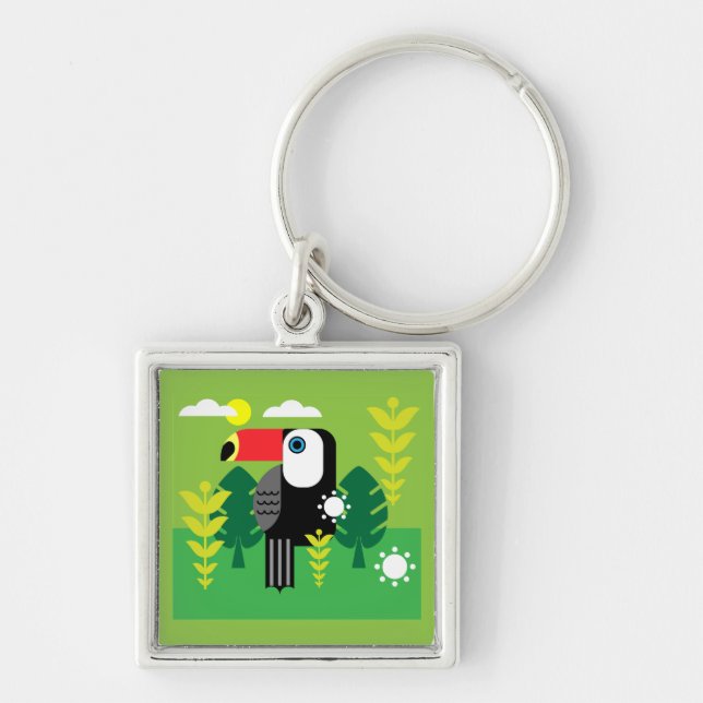 Toucan Tropical Bird Key Ring (Front)