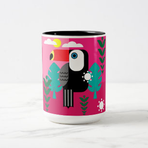 Toucan Tropical Bird Lovers Two-Tone Coffee Mug