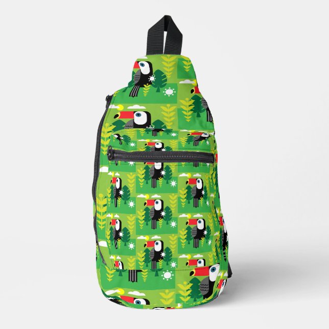 Toucan Tropical Bird Sling Bag (Front)