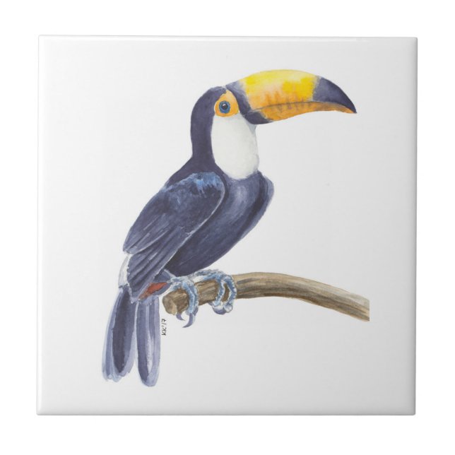Toucan, tropical bird tile (Front)