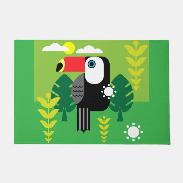 Toucan Tropical Birds Doormat (Front)