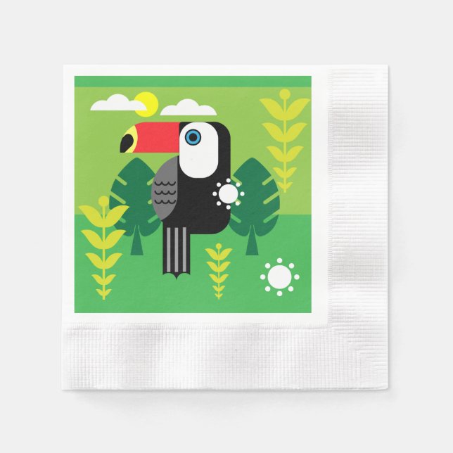 Toucan Tropical Birds Napkin (Front)