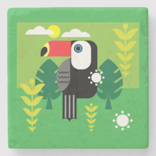 Toucan Tropical Birds Stone Coaster