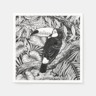 Toucan tropical garden napkin