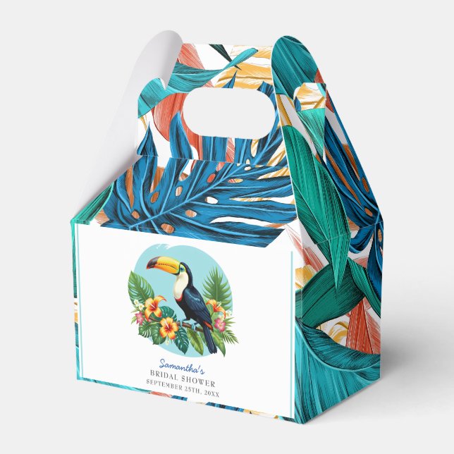 Toucan Tropical Rain forest Bridal Shower Favour Box (Front Side)