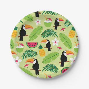 Toucan Tropical Summer Paper Plate