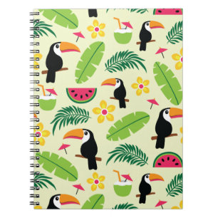 Toucan Tropical Summer Pattern Notebook