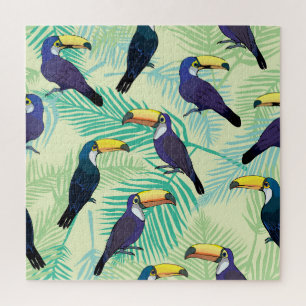Toucan Vintage, Colourful Illustration. Jigsaw Puzzle