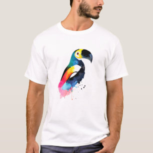 Toucan Wild Nature Animal Colours Paint T-Shirt