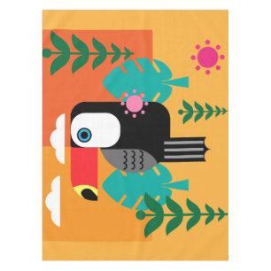 Toucan Wild Tropical Bird Lovers Tablecloth