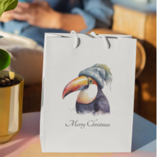 Toucan Winter Vibes, custom Large Gift Bag