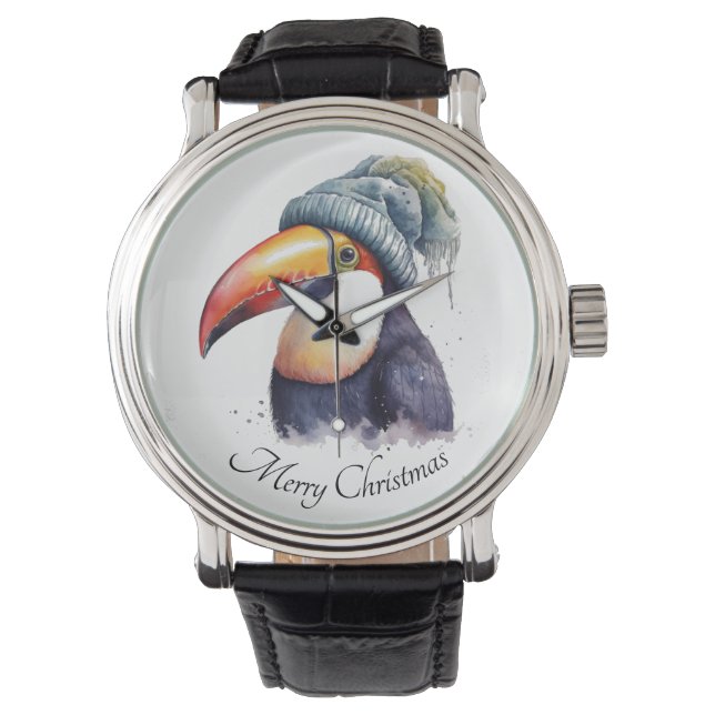 Toucan Winter Vibes, custom Watch (Front)