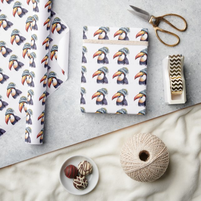Toucan Winter Vibes Wrapping Paper (Crafts)
