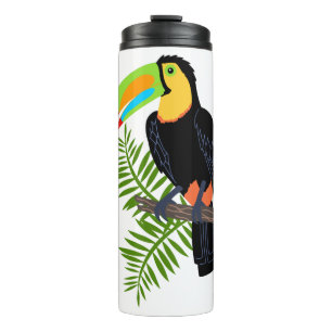 Toucan with Palm leaves Thermal Tumbler