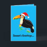 Toucan with Santa Hat Happy Holidays! Holiday Card<br><div class="desc">This design is for the toucan lover at the Holidays!</div>