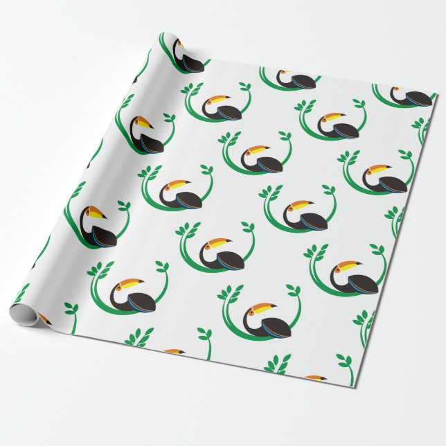 Toucan Wrapping Paper (Unrolled)