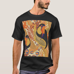 Toucans on branches, seamless tropical pattern. T-Shirt