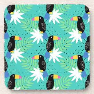 Toucans On Teal Coaster