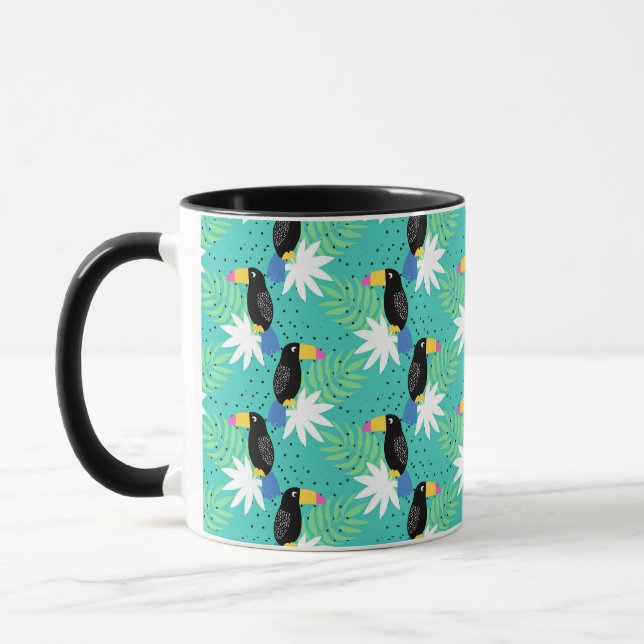 Toucans On Teal Mug (Left)