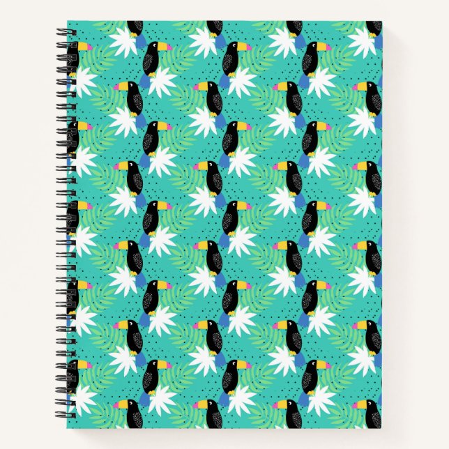 Toucans On Teal Notebook (Front)