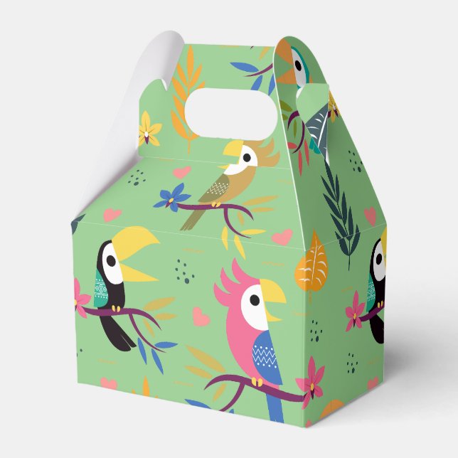 Toucans & Parrotts Favour Box (Front Side)