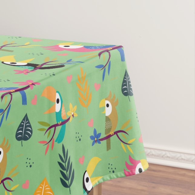 Toucans & Parrotts Tablecloth (In Situ)