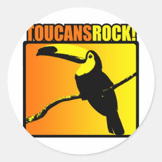 Toucans Rock! Classic Round Sticker