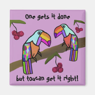Toucans Teamwork Magnet