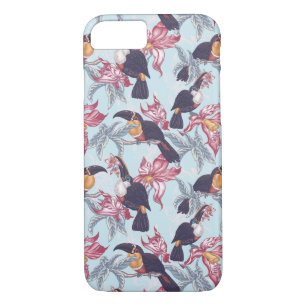 Toucans With Exotic Flowers iPhone 8/7 Case