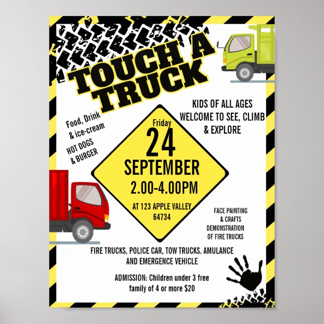TOUCH A TRUCK  theme event Poster (Front)