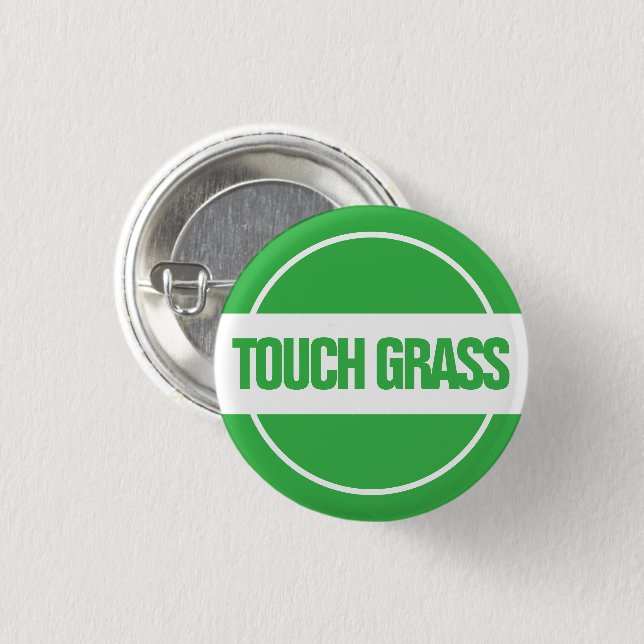 Touch Grass Button (Front & Back)