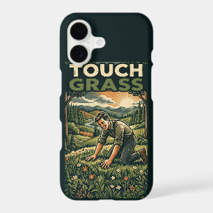 Touch Grass Vintage Retro Style Outdoor Landscape