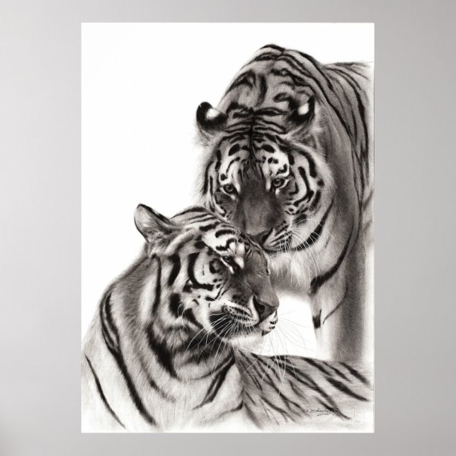 Touch - Hand-Painted Original Tiger Artwork  Poster (Front)