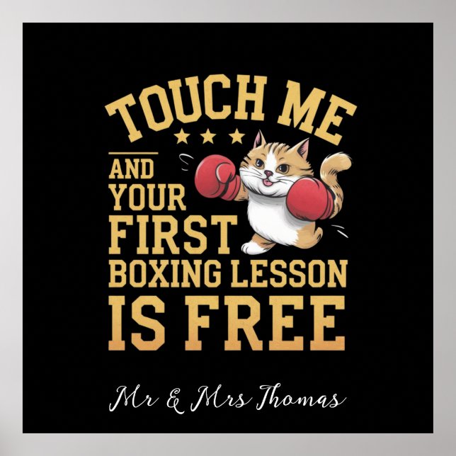 Touch Me and Your First Boxing Lesson is Free  Poster (Front)