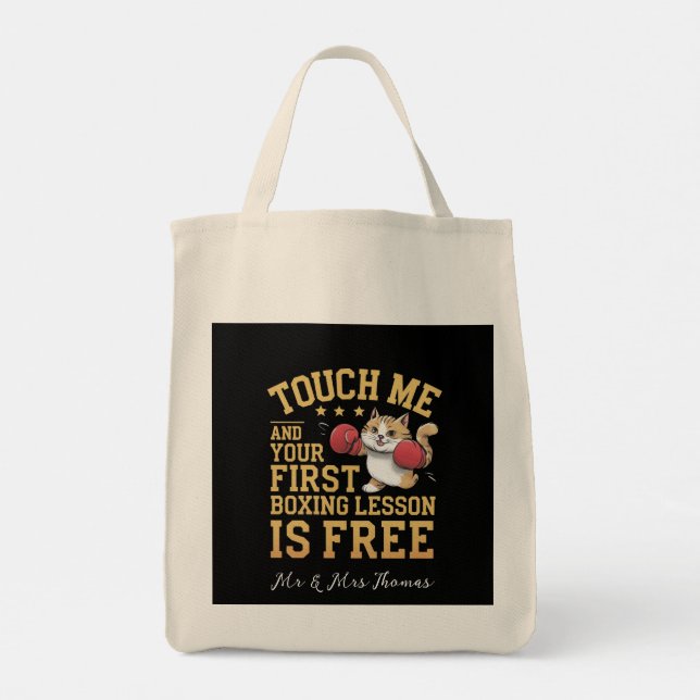 Touch Me and Your First Boxing Lesson is Free  Tote Bag (Back)