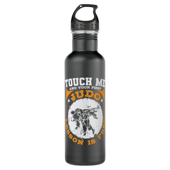 Touch Me and your First Judo Lesson is Free 710 Ml Water Bottle (Front)