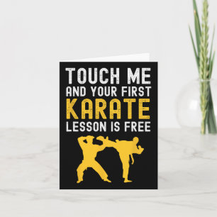 Touch Me And Your First Karate Lesson Is Free Funn Card
