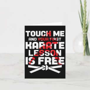 Touch Me And Your First Karate Lesson Is Free Spor Card