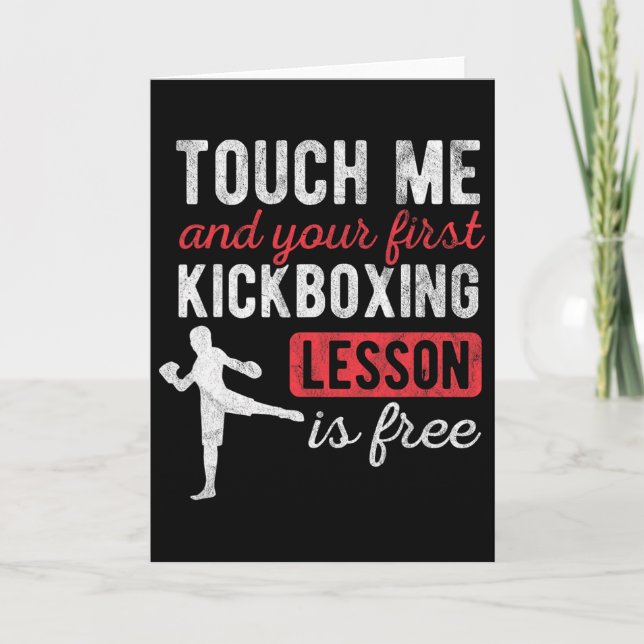 Touch Me And Your First Kickboxing Lesson Is Free  Card (Front)