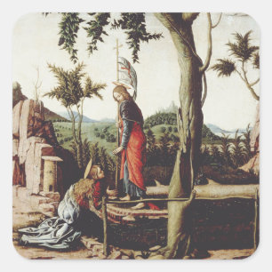 Touch me not by Andrea Mantegna Square Sticker
