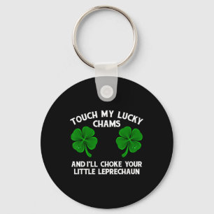 Touch My Lucky Charm Fun St Patricks Day Humour Sh Key Ring